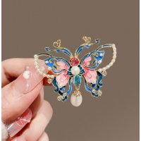 XSB121 - Colorful Butterfly Saree Brooch